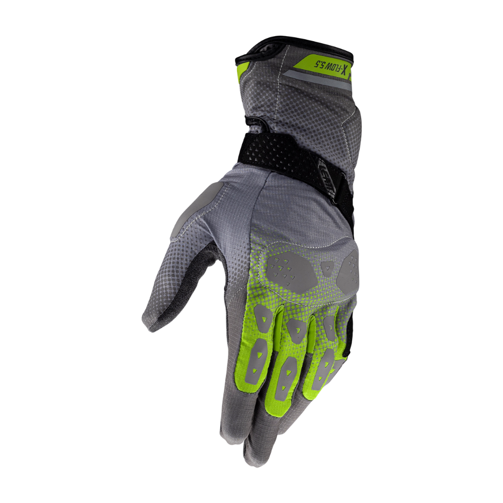 Luva Adventure X-Flow 5.5 Cinza e Amarelo - Leatt