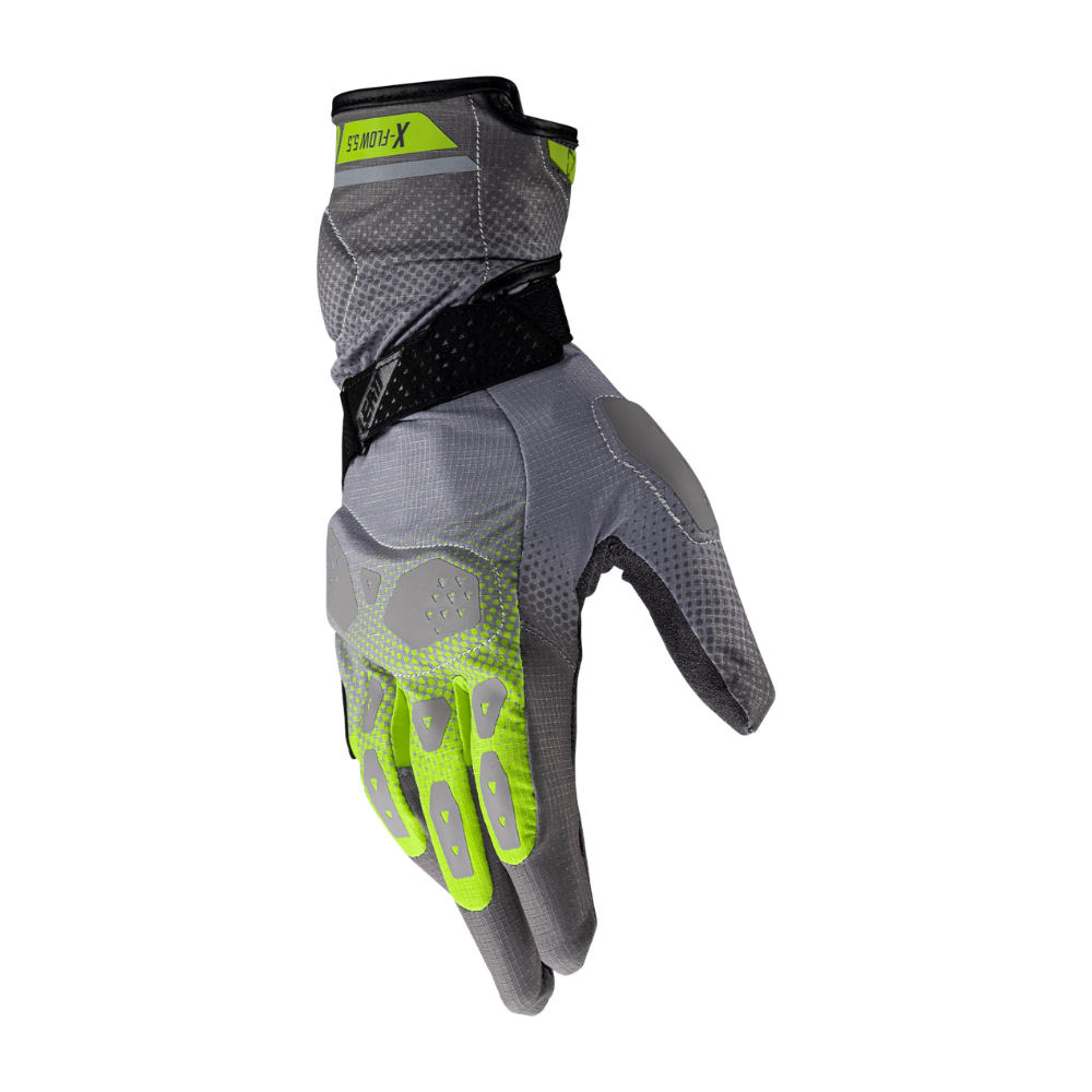Luva Adventure X-Flow 5.5 Cinza e Amarelo - Leatt