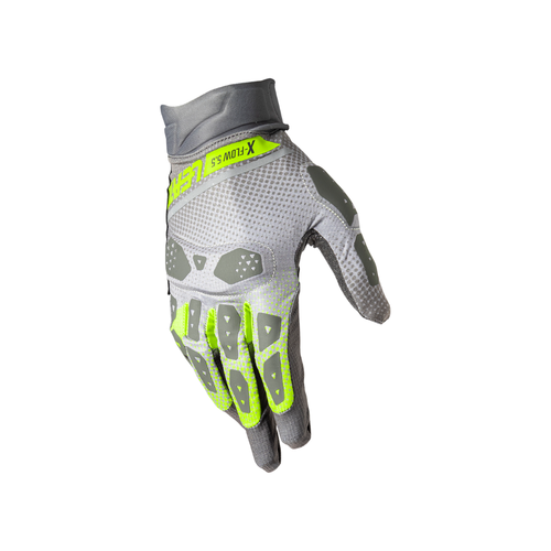 Luva Adventure X-Flow 5.5 Curta Cinza com Amarelo - Leatt
