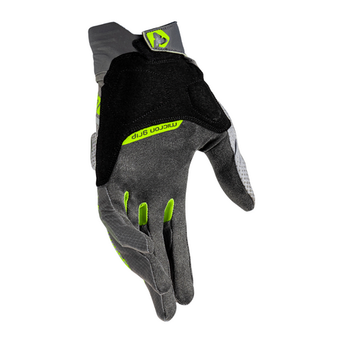 Luva Adventure X-Flow 5.5 Curta Cinza com Amarelo - Leatt