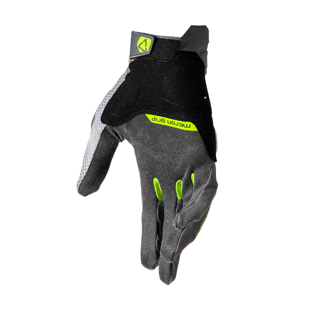 Luva Adventure X-Flow 5.5 Curta Cinza com Amarelo - Leatt
