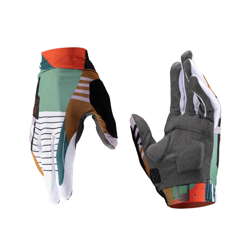 Luva Mtb Endurance 3.0 Verde, Marrom e Branco - Leatt