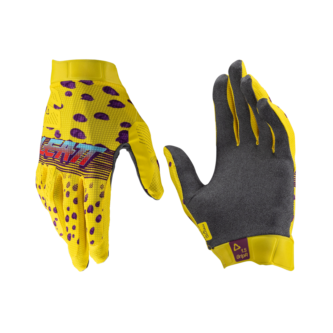 Luva Moto Gripr 1.5 Amarelo com Roxo - Leatt