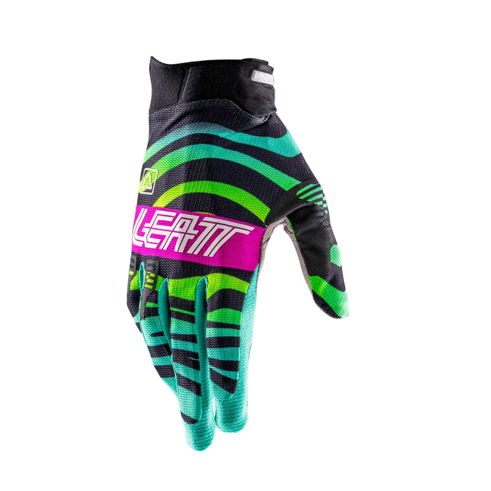 Luva X-Flow 2.5 Verde, Preto e Rosa - Leatt
