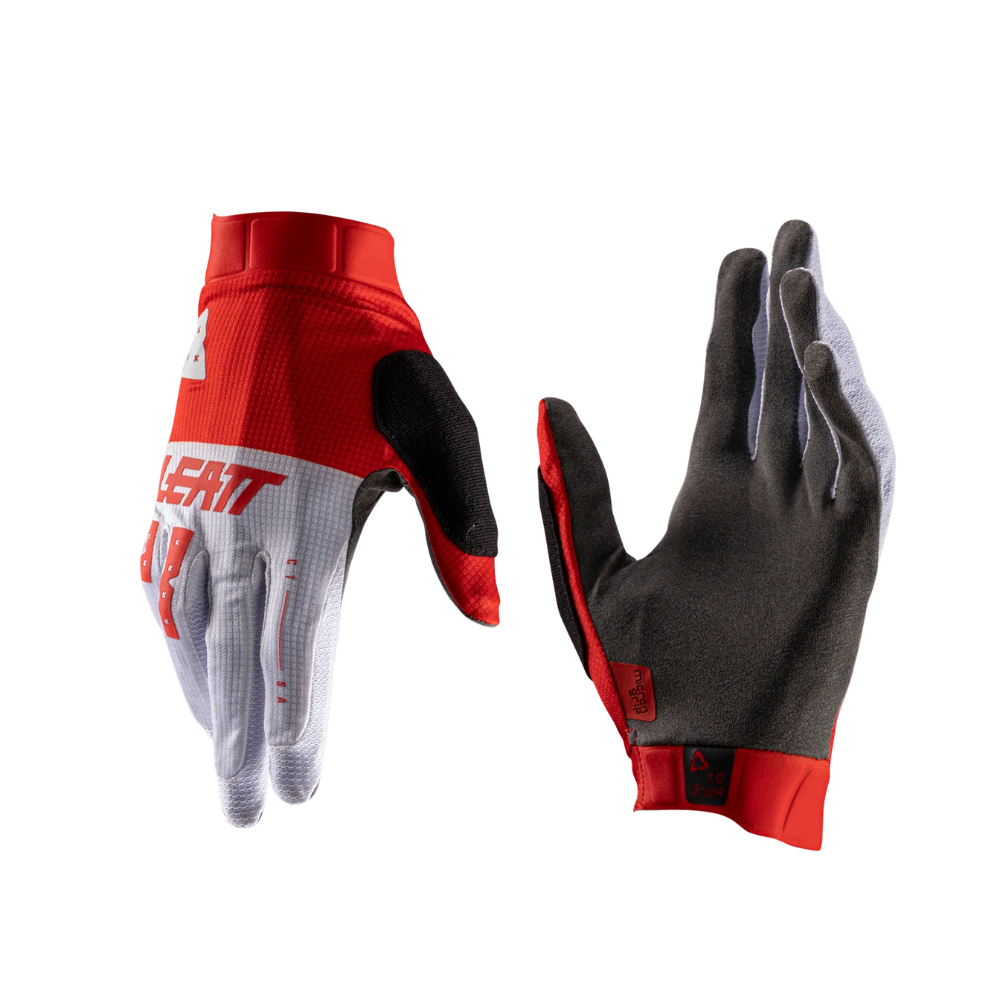 Luva MTB Gripr 1.0 Vermelho com Branco - Leatt