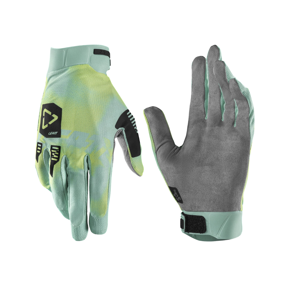 Luva Moto X-Flow 2.5 Verde Marinho com Amarelo - Leatt