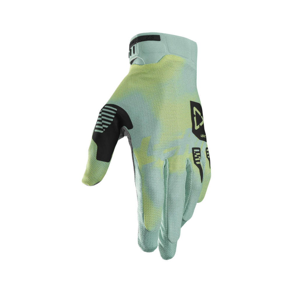 Luva Moto X-Flow 2.5 Verde Marinho com Amarelo - Leatt