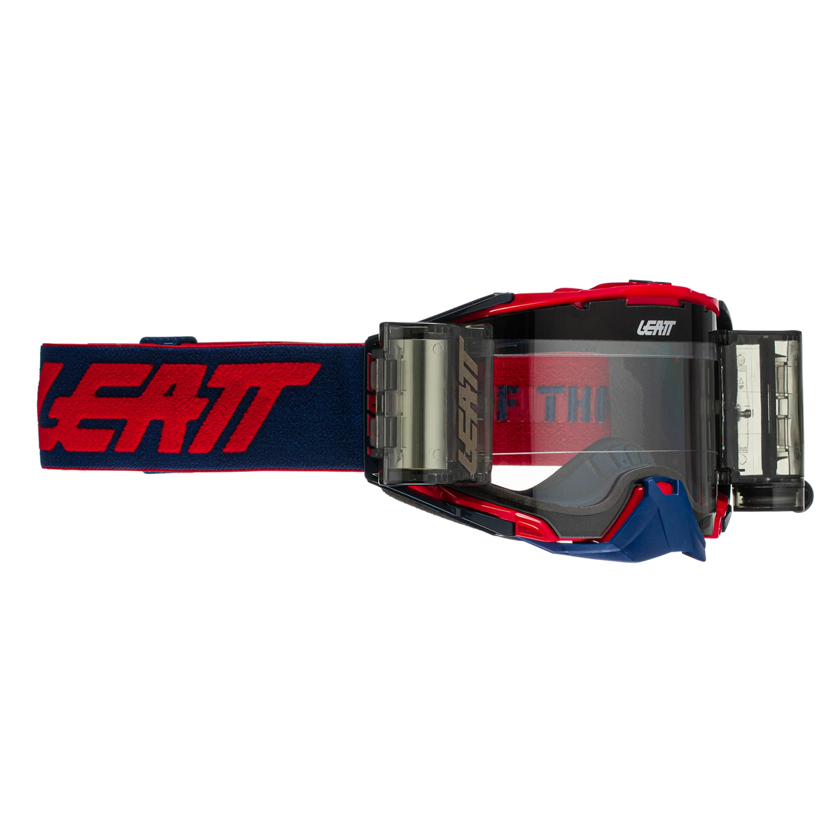 Óculos Velocity 6.5 Roll-Off Vermelho e Azul Marinho com Lente Transparente 83 Vlt- Leatt