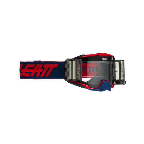 Óculos Velocity 6.5 Roll-Off Vermelho e Azul Marinho com Lente Transparente 83 Vlt- Leatt